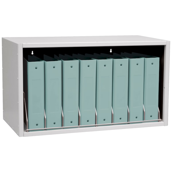 Cubical Storage Rack with Locking Panel Holds 12 Binders up to 3.5" D